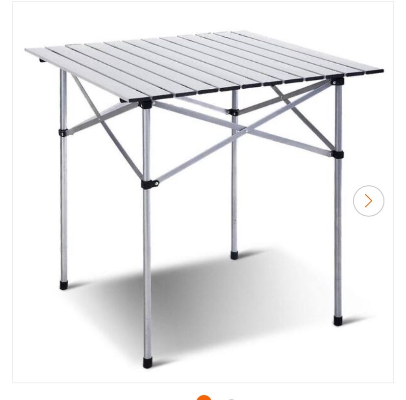 Eastman Aluminum 28 in. H Outdoor Bistro Table Roll Up Portable folding Camping Picnic Table w