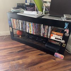 Glass Entertainment Console Table 