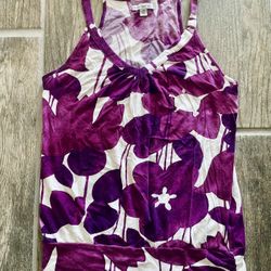 Vintage American Eagle Y2k Floral Sheet Tank Top S Tunic