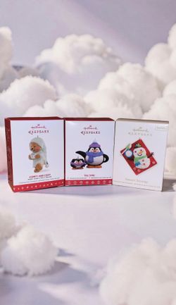 Hallmark Ornaments Comfy And Cozy Tea Time! & Season’s Treatings