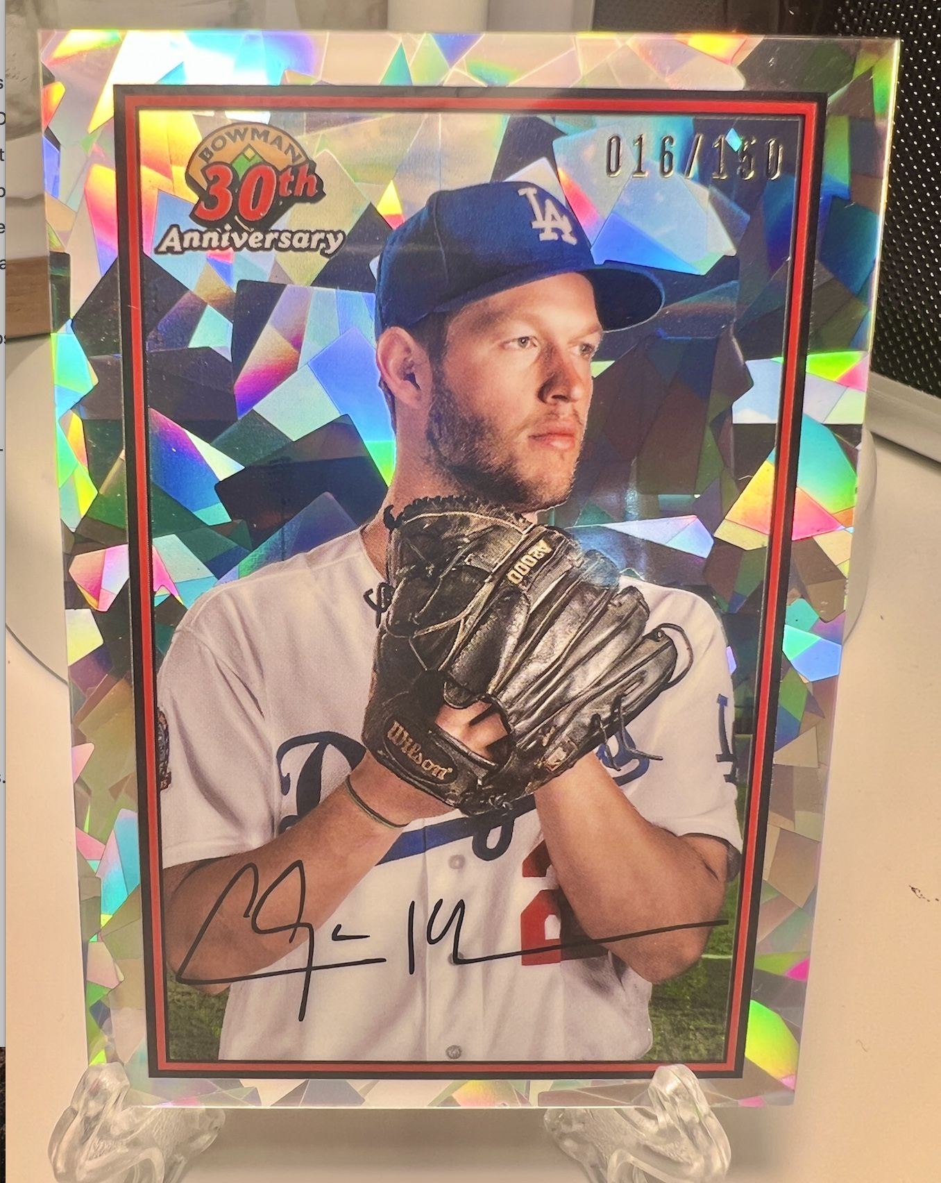 Clayton Kershaw Dodgers Bowman Atomic Refractor #/150 Auto