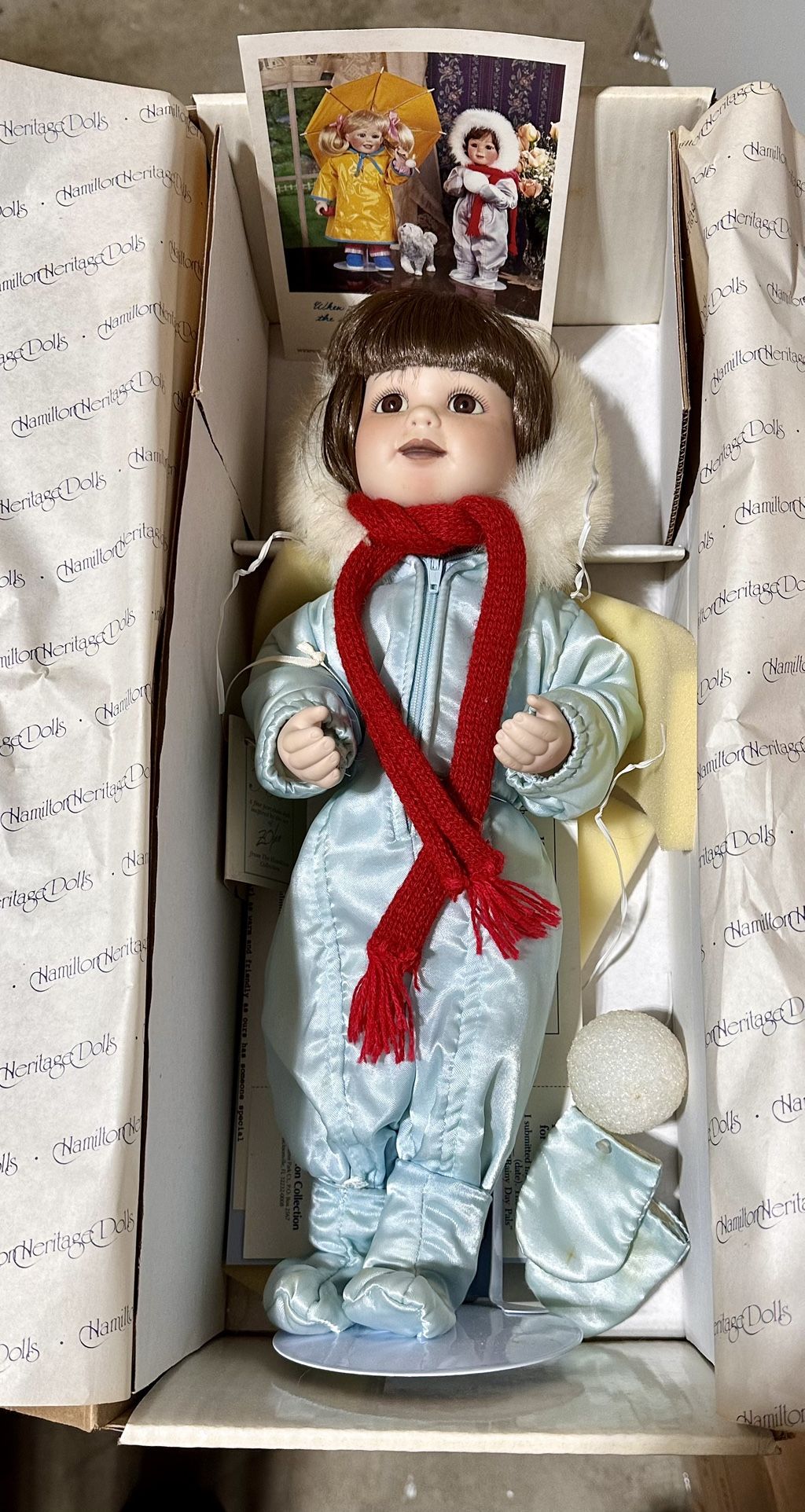Hamilton Collection "Winter Angel" 16" Porcelain Doll $20