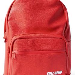 Red Leather Backpack - Full Send