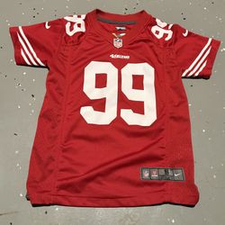 San Francisco 49ers, Aldon Smith #99 Jersey, Kids Youth Size Small Red