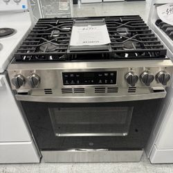 GE Slide In Gas Range With One Year Manufacturer Warranty 