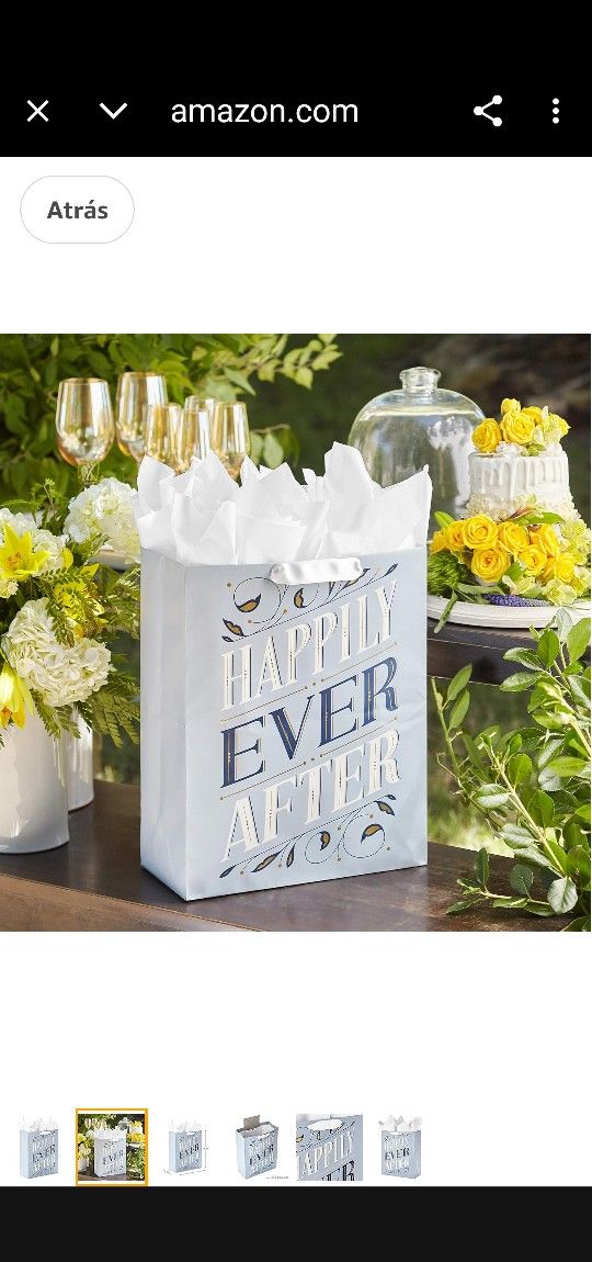 🎁 NEW Hallmark XL Gift Bag + Tissue – “Happily Ever After” | $4!