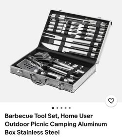 Bbq Tool Set In Aluminum Box/case