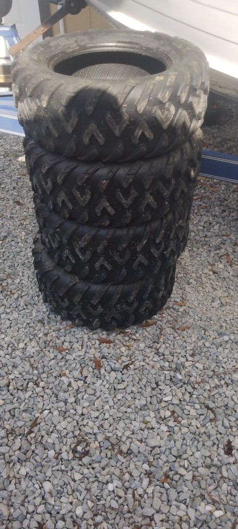 (2) 26x11x14, And,(2) 26x9x14! Four Tires In Good Condition For Side By Side.