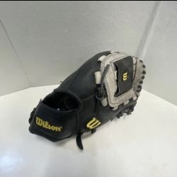 Wilson A360 12" Youth Glove  A03RB15 Genuine Leather Black/Gray  RHT Right Hand