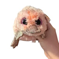 Ty Beanie Boos “Wilma” the Platypus Plush – Pink Glitter Eyes w/ Tag