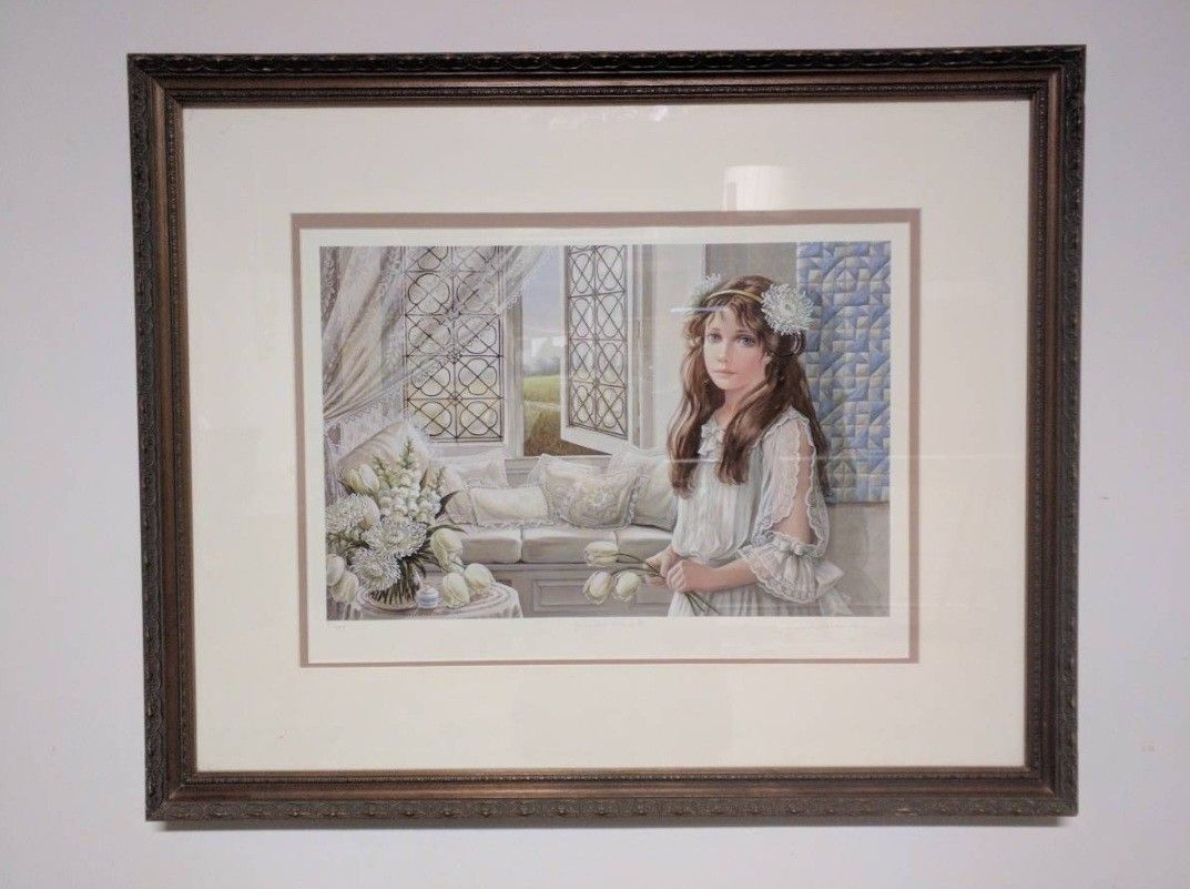 Pati Bannister "Window Seat" Lithograph Print Signed by Artist 