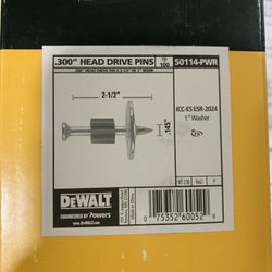 DeWalt  .300” Head Drive Pins  Unopened Box 