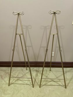 Metal Adjustable Display Stand Easel - Gold