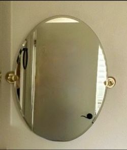 Oval Frameless Mirror with bevel
