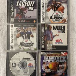 6 Ps1 PlayStation 1 Video Games