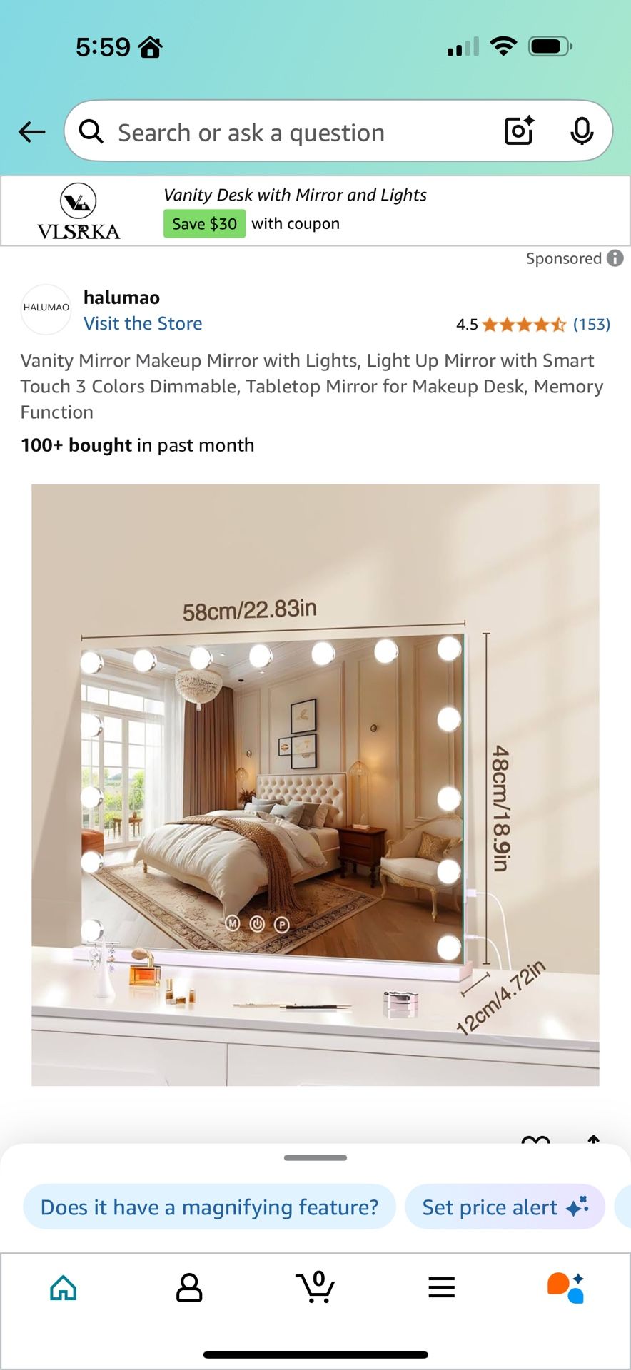 Vanity mirror With Lights