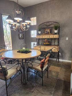 Kitchen table and hutch