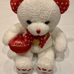 Bear Stuff Animal “Happy Valentine Day” message 