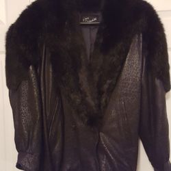 Genuine Leather and Fur Jacket 