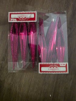 Hot pink ornaments