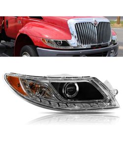 BoardRoad LED Headlight Assembly Fit for 2001-2016 International Durastar 4100 4 4400/2002-2016 Transtar 8 Headlamp Black Housing Left