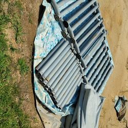 Above Ground Pool Three Filters Robot Vacuum Hoses Chemicals You Can Use Chlorine Or Salt Works Great$500