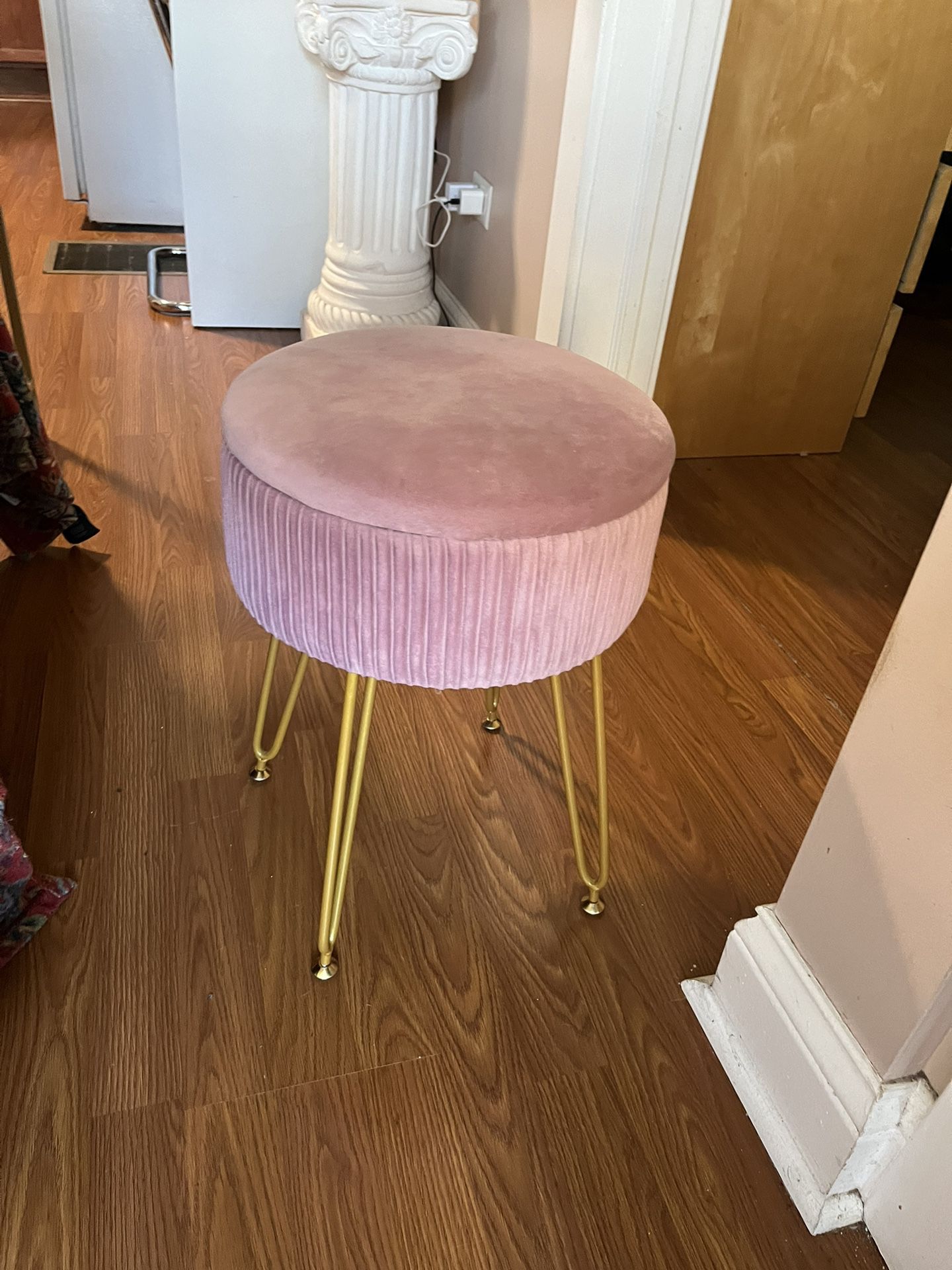 vanity stool ottoman chair w/ storage 