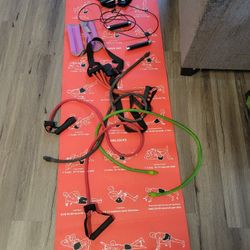Ab Mat, Jump Rope ,ankle Weights, Resistance Bands