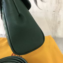 Goyard Green Coated Canvas and Leather Saigon Top Handle Bag