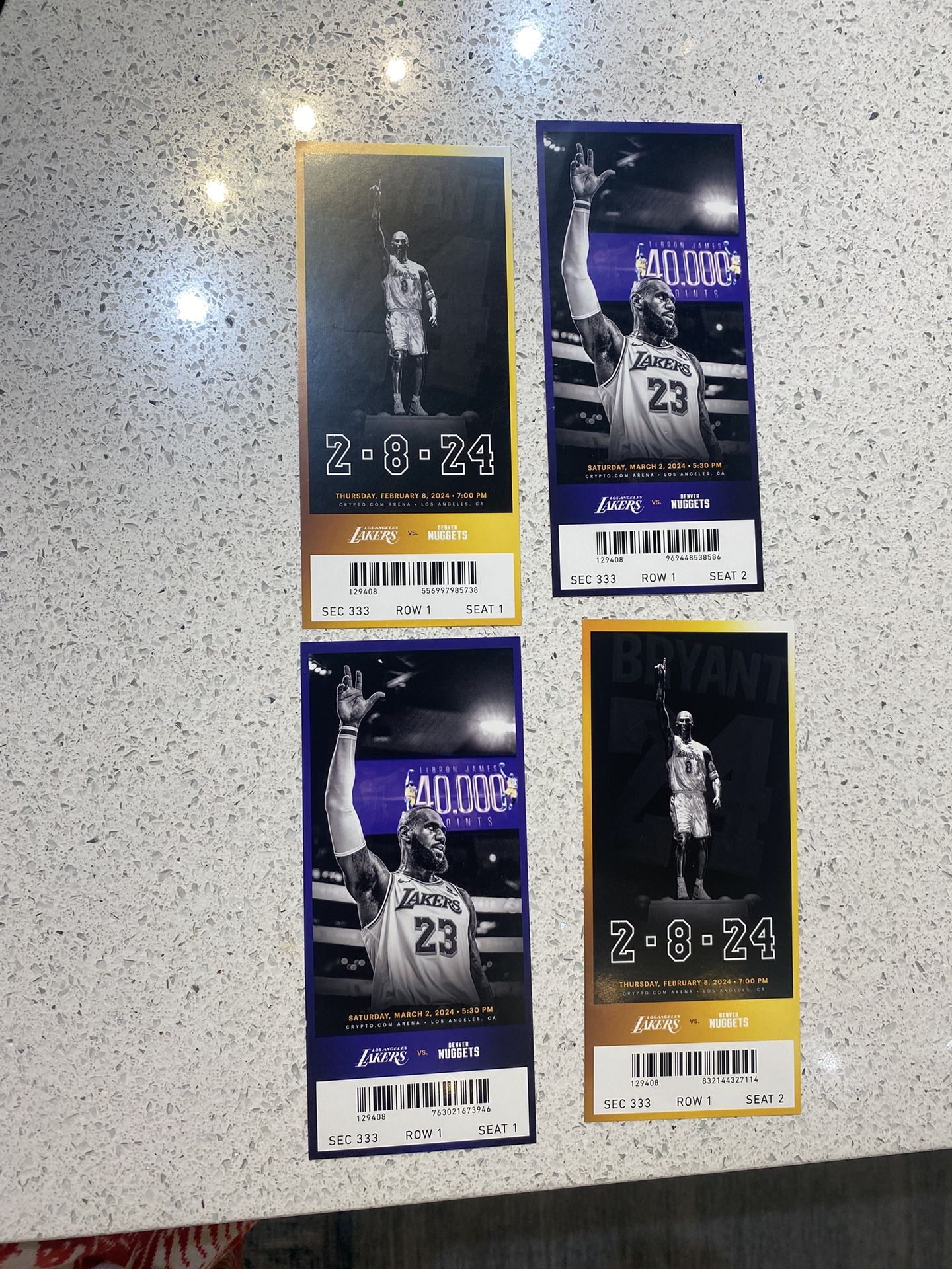 Collectible Lakers Tickets