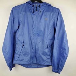 Kelty Blue Womens Raincoat Windbreaker Jacket Coat