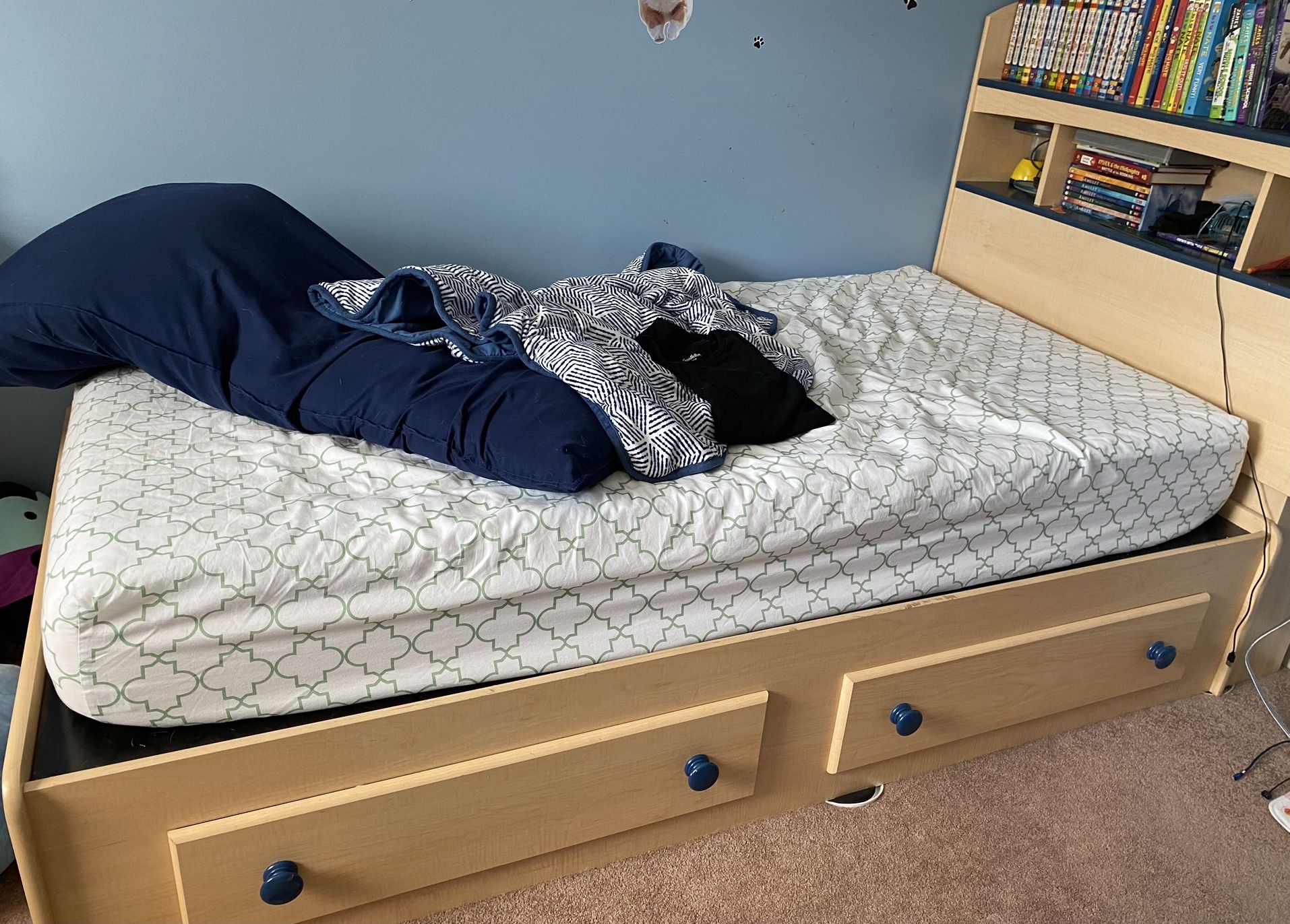 Twin Storage Bed Set 