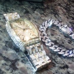 Watching Bracelet Two-piece Set Lab Diamonds