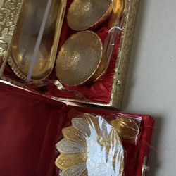 New Gold And Silver Plated Serving - $25 For 2 Bowls, $15 For Single Bowl