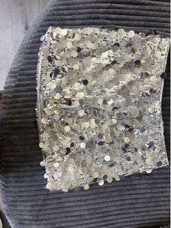 Silver Sequin Skirt Size XL