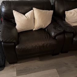 3 Piece Couch Leather Set 