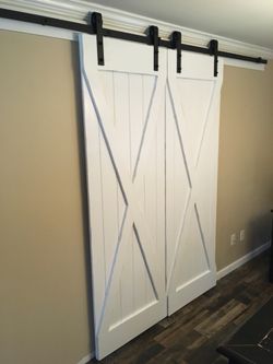 White barn doors