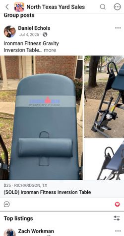 Ironman Inversion table 300 lbs weight capacity