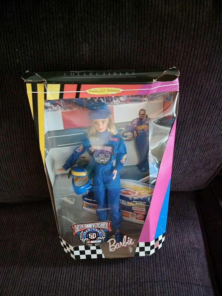 Vintage Rare Find 1(contact info removed) Nascar Barbie 50th Anniversary