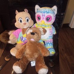 3 Plushies from Build A Bear Workshop 