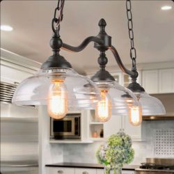 ✨ Fleur De Lis Living Castille 3-Light Kitchen Island Pendant – New In Box ✨