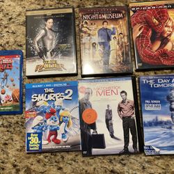 Tomb Raider, Smurfs2, Spiderman, Night at Museum,Spiderman2,Cloudy with Meatballs... (all 7 for $5)
