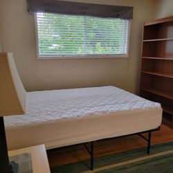 Full Size Bed Clean With Encasement Cover  And Frame