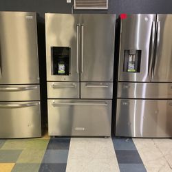 KITCHEN AID STAINLESS STEEL FIVE DOOR REFRIGERATOR‼️‼️