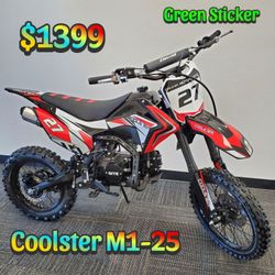 Dirt Bike For Sale in Sacramento! CA Green Sticker 125cc Manual Dirt Bike – Full Control, Stylish Design & Off-Road Ready!
