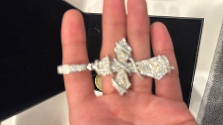 moissanite gra cross pendant
