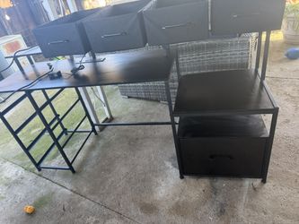 Desk With Drawers And Outlets