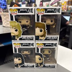 POP! Rocks #57/58/59/60/89 - Metallica Bundle - Lady Justice/Robert Trujillo, James Hetfield, Lars Ulrich  & Kirk Hammett 