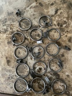 14 Curtain Hooks With Clips