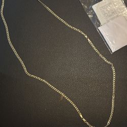 29 Inch 3mm Cuban 10k Yellow Gold 